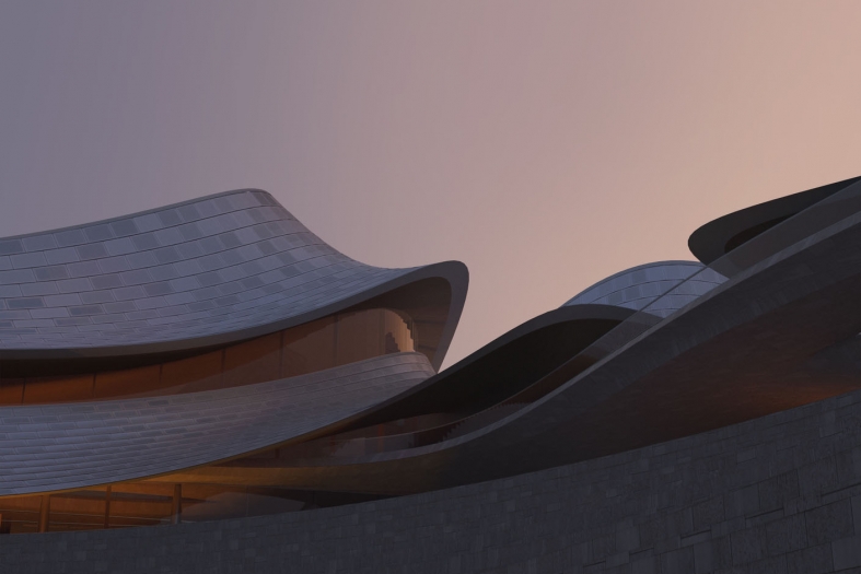 Zhejiang Shaoxing Shangyu District Cao'e River Culture and Art Centre design by Zaha Hadid Architects 