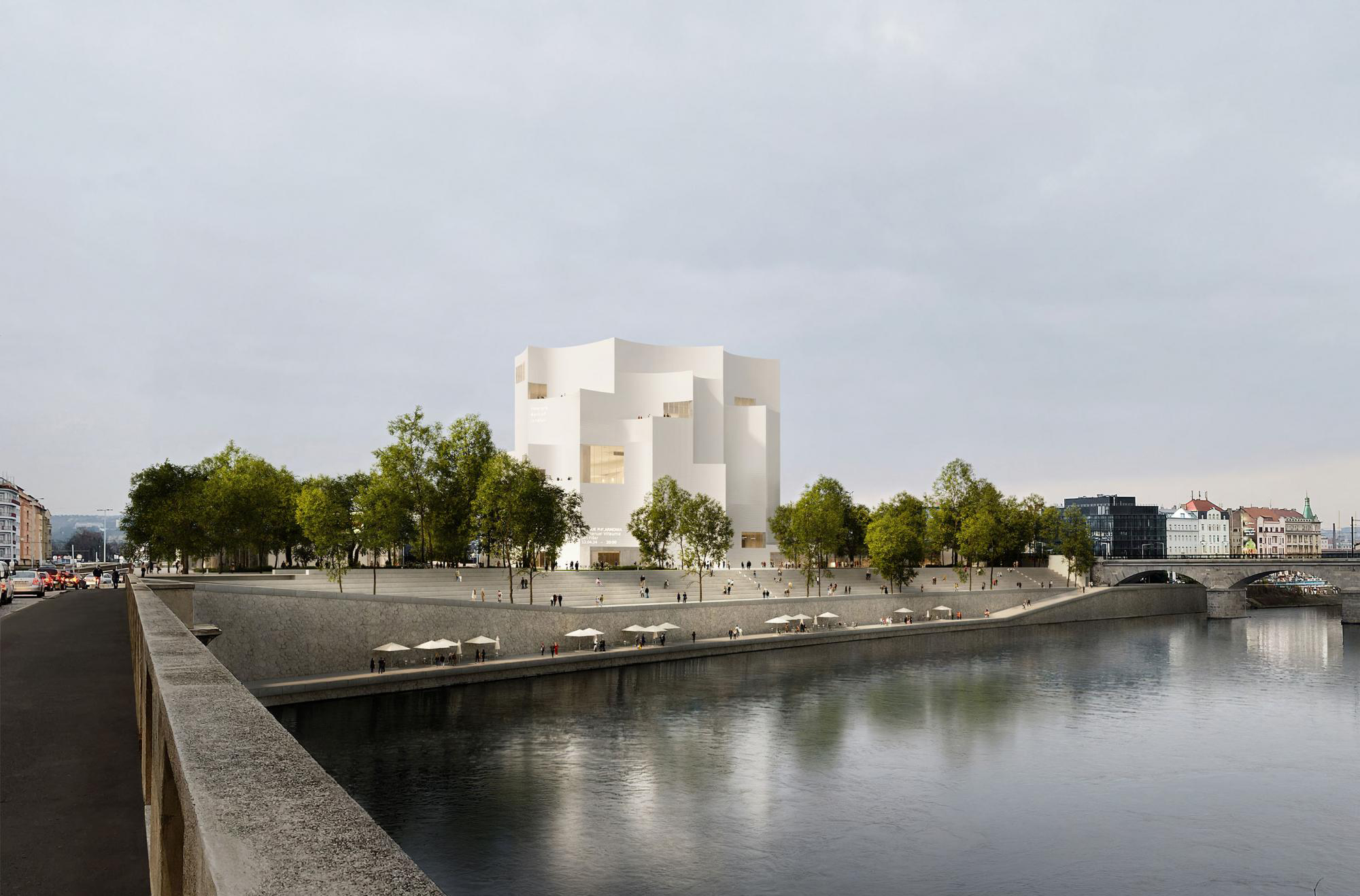 Vltava Philharmonic Hall design by Estudio Barozzi Veiga & Atelier M1 architekti s.r.o.