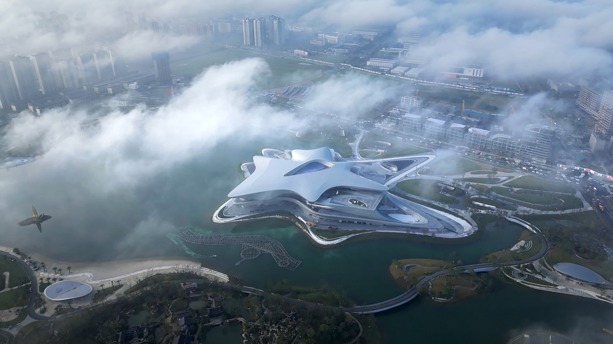 Chengdu Science Fiction Museum design by Zaha Hadid Architects (ZHA) #architecture